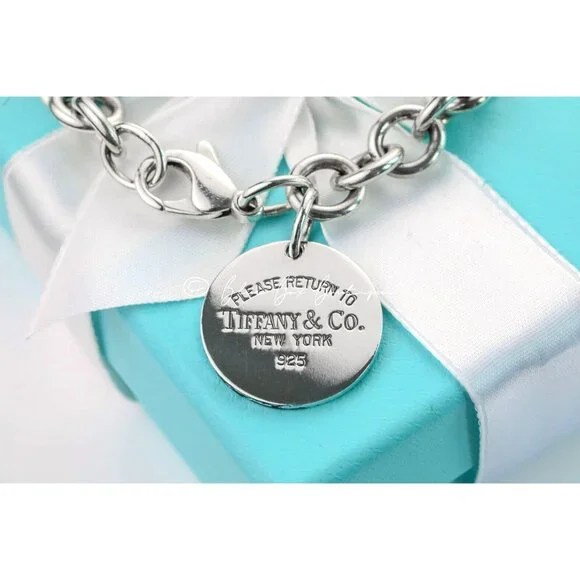 Tiffany & Co. Return to Tiffany Sterling Silver Round Circle Charm Bracelet - Picture 4 of 6